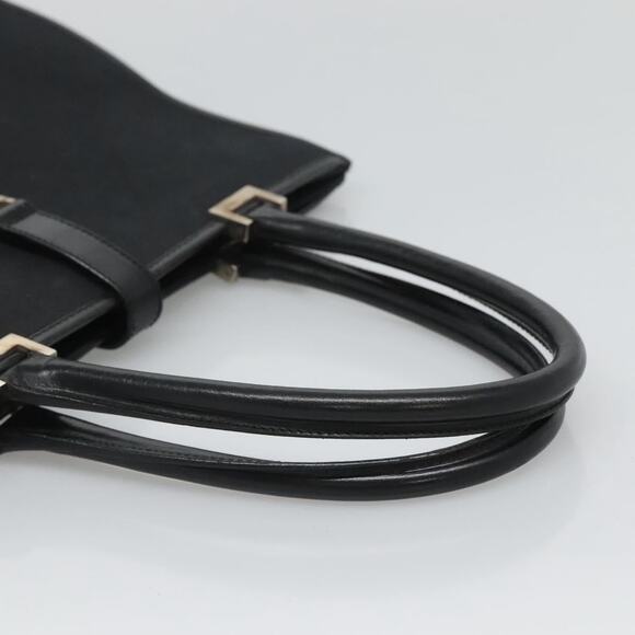 GUCCI GG Canvas Jackie Hand Bag Black Silver 002 002 - Picture 8 of 16